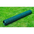 vidaXL Kippengaas 25x0,5 m met PVC coating groen, Tuin en Terras, Verzenden, Nieuw, IJzer, Minder dan 1 meter
