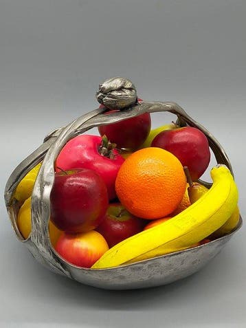 Decoratief dienblad - Art Nouveau fruitschaal met