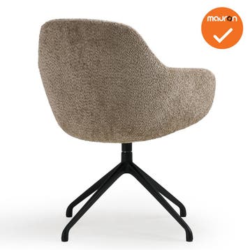 Luxe designstoel - Beige, Vergader- of Presentatieruimte, Ophalen of Verzenden, Gebruikt, Stoel