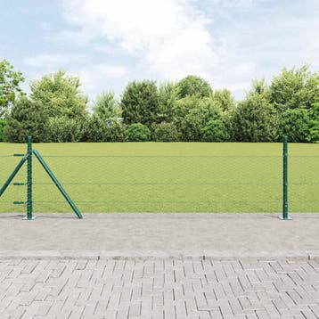 vidaXL zeshoekig gaashek met betonnen voetstuk 50 x 0,5 m, Tuin en Terras, Verzenden, Nieuw, IJzer