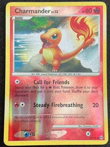 Pokémon - 1 Card - Charmander 59/99 Foil - Platinum -, Nieuw