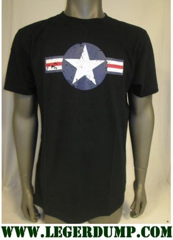 T-shirt Zwart Army WW-II Fostex (T-shirts, Kleding), Ophalen of Verzenden, Nieuw