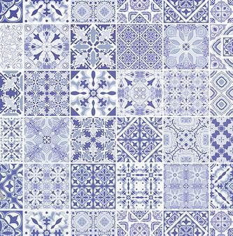 Plakfolie, plakplastic Blue Tiles (45cm), Huis en Inrichting, Nieuw