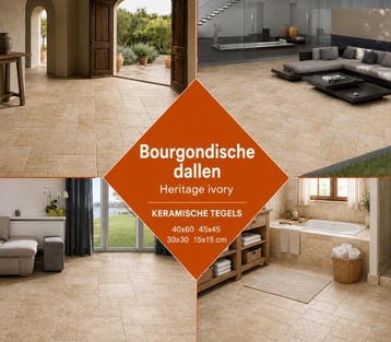 Franse plavuizen - Keramisch dallen - Romaans verband module, Doe-het-zelf en Verbouw, 40 tot 60 cm, Verzenden, Keramiek, Nieuw