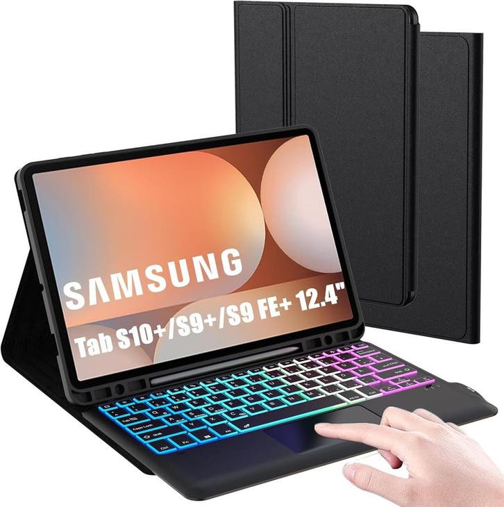 Galaxy Tab S9 FE+ Toetsenbord | 12.4 QWERTZ | Tweedekans..., Computers en Software, Android Tablets, 12 inch, Nieuw, 16 GB, Usb-aansluiting