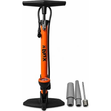Lynx Voetpomp met manometer 6 bar - oranje stalen pomp vo..., Ophalen of Verzenden, Nieuw, Band