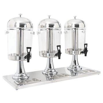 vidaXL Drievoudige sapdispenser roestvrij staal 3x8 L, Huis en Inrichting, Verzenden, Nieuw