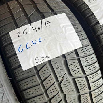 2 x Continental WinterContact 215-40-17 Winterbanden 5,5mm, Auto-onderdelen, 17 inch, Band(en), Personenwagen, Gebruikt
