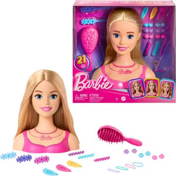 Barbie KapKop Met 21 Accessoires - Blond Haar - 5565142 -, Ophalen of Verzenden, Zo goed als nieuw