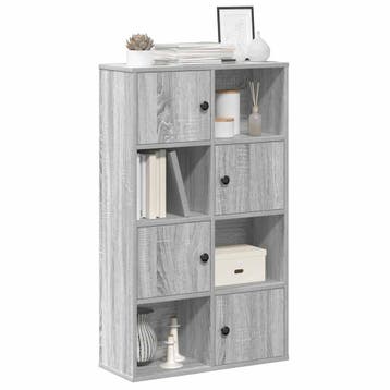 vidaXL Boekenkast 60x24x101,5 cm bewerkt hout grijs sonoma, Verzenden, Nieuw, Overige houtsoorten