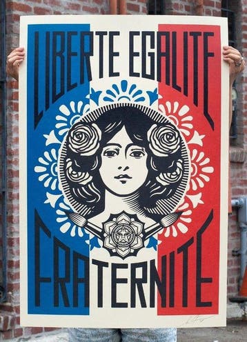 Shepard Fairey (OBEY) (1970) - Liberté Égalité Fraternité