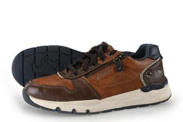 Mustang Sneakers in maat 43 Cognac, Overige kleuren, Verzenden, Gedragen, Sneakers of Gympen