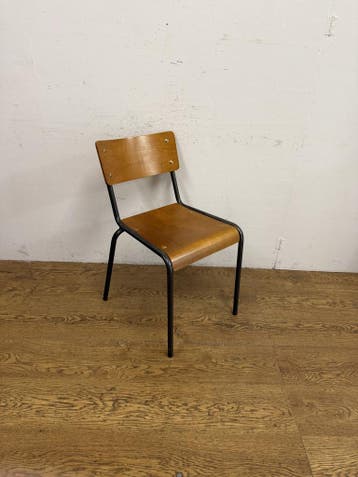 Gebruikte Schoolstoel - S4332 Vintage/Café, Huis en Inrichting, Stoelen, Ophalen, Nieuw