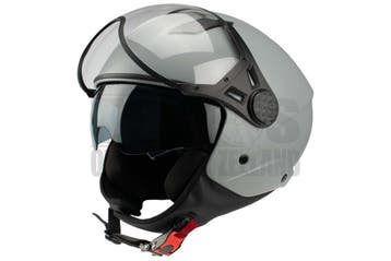 Helm Vito Jethelm met zonnevizier Lavori mat grijs/zwart, Fietsen en Brommers, Brommerhelmen, Ophalen of Verzenden, Nieuw, Vito