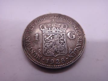Nederland. Wilhelmina. 1 Gulden 1928 (Zonder minimumprijs)
