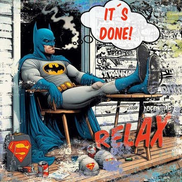 Original Luc Best - Batman - It´s done!, Nieuw