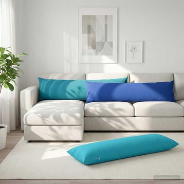 vidaXL Kussensloop HEERLEN Koninklijk Blauw 40 x 145 cm, Verzenden, Nieuw, Blauw