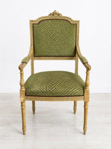 Fauteuil - Hout, Textiel - Fauteuil in Louis XVI-stijl