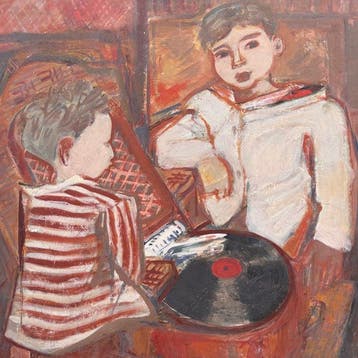Henry Simon (1910-1987) - Portrait Enfants autour d’un