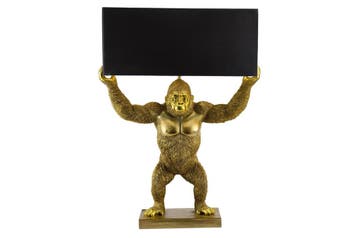 Tafellamp KING APE 65cm zwart goud - 48002, Ophalen of Verzenden, Nieuw