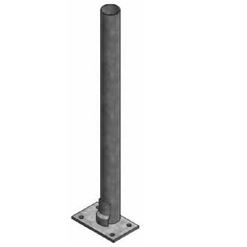 Opbouw standpaal 2,5 x 120 cm