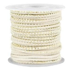 1 meter Imitatie leer 3mm met goud aluminium studs Gold-s..., Ophalen of Verzenden, Nieuw, Draad