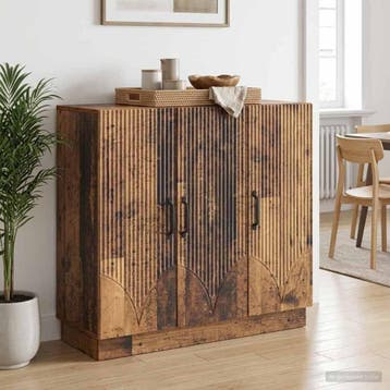vidaXL Dressoir Oud hout 89 x 34,5 x 77 cm Bewerkt hout, Huis en Inrichting, Verzenden, Nieuw, Overige houtsoorten, Minder dan 50 cm