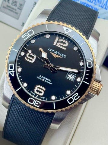 Longines - HydroConquest Automatic Gold and Ceramic Bezel, Nieuw