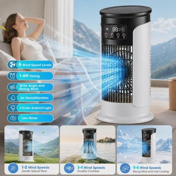 Draagbare USB Airco Ventilator met Verneveling & Luchtkoeler, Verzenden, Nieuw