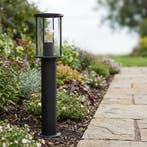 Tuinpaal - Tuinsokkel zwart | 100cm | Metaal en glas, Ophalen of Verzenden, Nieuw, Staande lamp