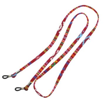 Fako Bijoux - Brillenkoord - Inka - 70cm - Donkerrood, Verzenden, Nieuw