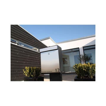 Allux Grundform design wandbrievenbus staal - wit, Verzenden, Nieuw