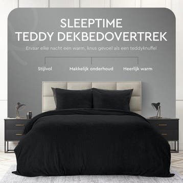 Veiling - Sleeptime Teddy Dekbedovertrek - 200x200/220 +2slo, Nieuw