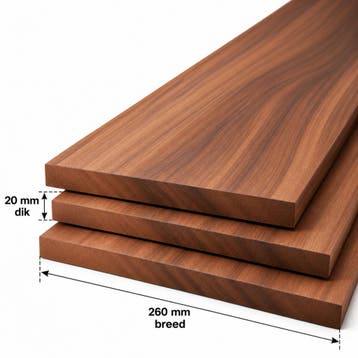 Amerikaans noten planken geschaafd 20x260mm, Verzenden, Nieuw