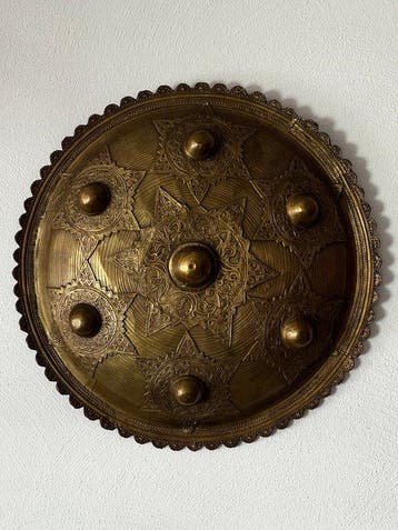 Peurise Teumaga schild uit Aceh of Sumatra, ca 1900 - Brons