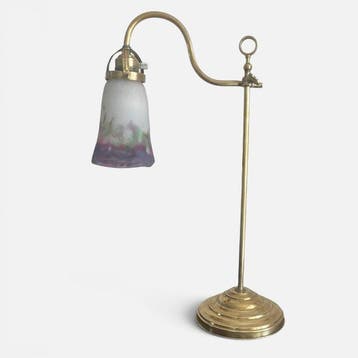 Muller Frères - Tafellamp - Messing, Glas - Frankrijk