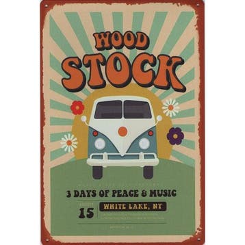 Wandbord - Woodstock – 3 Days Of Peace And Music, Ophalen of Verzenden, Nieuw, Poster, Artwork of Schilderij