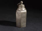 Container - Tin (pewter) - 19e-eeuwse tinnen fles ACB