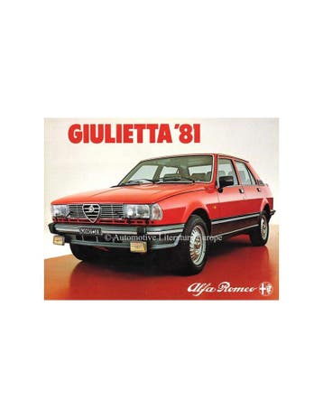 1981 ALFA ROMEO GIULIETTA BROCHURE NEDERLANDS, Nieuw, Alfa Romeo, Author