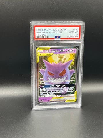 Pokémon - 1 Graded card - Gengar & Mimikyu GX 038 Alternate, Nieuw