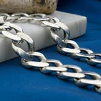 Massief zilveren gourmetschakel armband (Schakelarmband), Sieraden, Tassen en Uiterlijk, Armbanden, Ophalen of Verzenden, Gebruikt