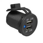 ProPlus Tweevoudige USB-inbouwdoos - 2100mA - 12V/24V - Ø.., Ophalen of Verzenden, Nieuw