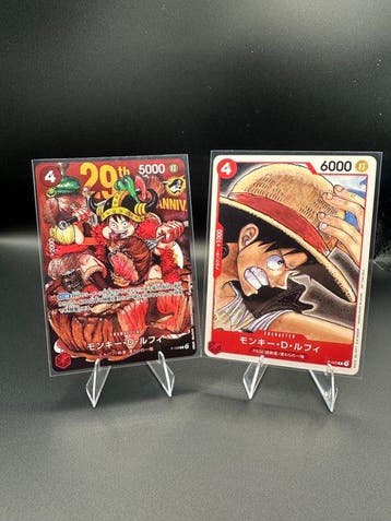 Bandai - 2 Card - One Piece - Monkey D. Luffy P-159 / P-022, Nieuw