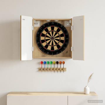 vidaXL Dartbord Kabinet ZWOLLE Artisanaal eiken 52,5 x 10,5, Verzenden, Nieuw