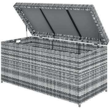 TRUUSK Rattan Kussenbox 380L - Weerbestendig - Met Deksel -, Verzenden, Nieuw