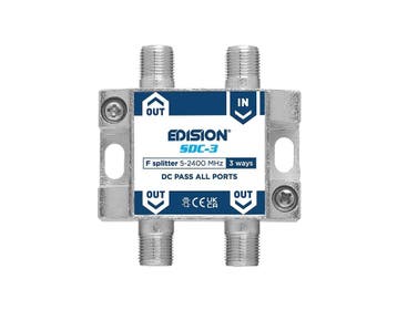 Edision signaal splitter 3-voudig 5-2400 Mhz, Ophalen of Verzenden, Nieuw