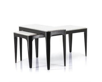 Salontafel Wayne - white (set of two) | BY-BOO, Ophalen of Verzenden, Nieuw