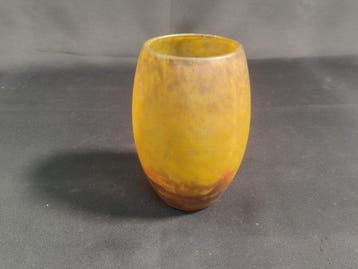 Muller Frères - Vaas - geblazen glas, gemarmerd en
