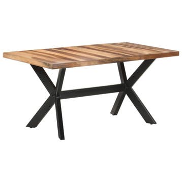 vidaXL Eettafel 160x80x75 cm massief hout met honingkleurige, Verzenden, Nieuw