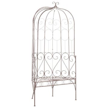 vidaXL Tuinbank 95 cm ijzer antiekbruin, Verzenden, Nieuw, Metaal